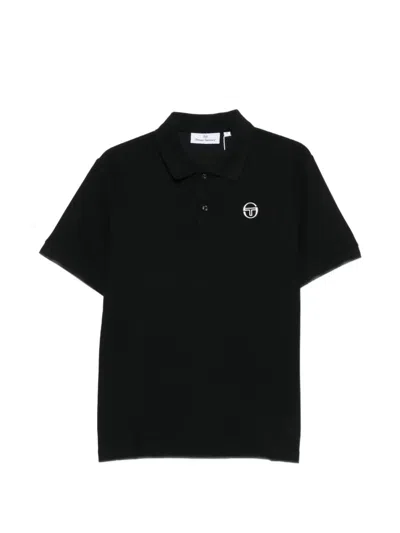 Sergio Tacchini Sergio Logo-embroidered Polo Shirt In Black