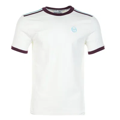 Sergio Tacchini Short Sleeve Triste T Shirt Gardenia Winter Bloom In White