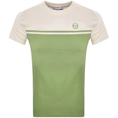 Sergio Tacchini Silvio Logo T Shirt Green In Neutral