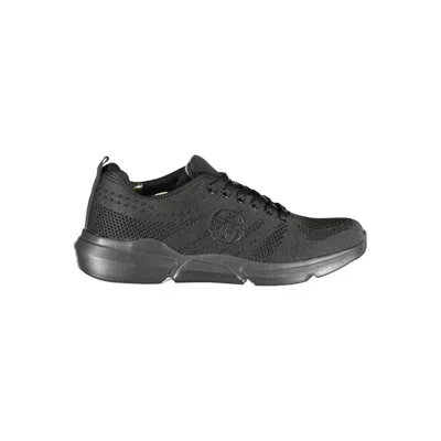 Sergio Tacchini Sleek Lace-up Sneakers With Contrast Men's Detailing In Black