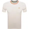 Sergio Tacchini Slice Velour T Shirt Gardenia In Cream