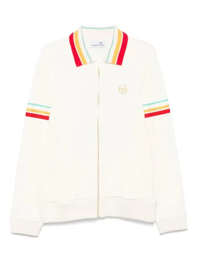 Sergio Tacchini Slice Velour Track Jacket Clothing In White