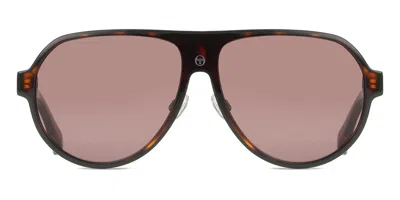 Sergio Tacchini St5018 521 Men's Sunglasses Tortoiseshell Size 57 In Brown