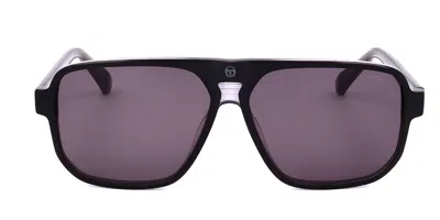 Sergio Tacchini St5020 002 Men's Sunglasses Black Size 57