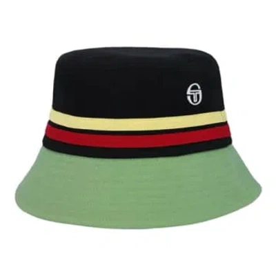 Sergio Tacchini Stonewood Bucket Hat Black/jade Green