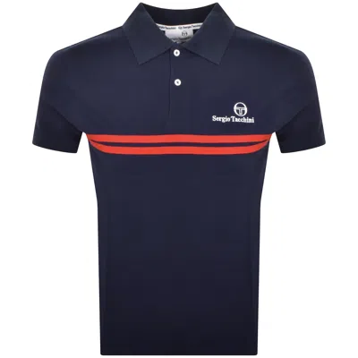 Sergio Tacchini Supermac Polo T Shirt Navy In Blue