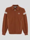 Sergio Tacchini Armando Track Top In Mocha Bisque