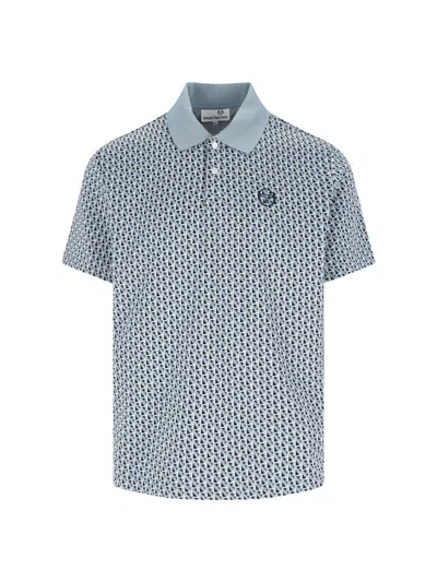 Sergio Tacchini Paolo Knit Polo In Faded Denim