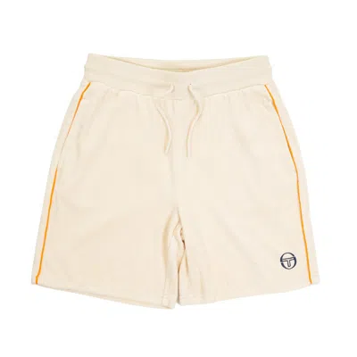 Sergio Tacchini Tasso Velour Shorts Sandshell Orange Pepper In Neutral