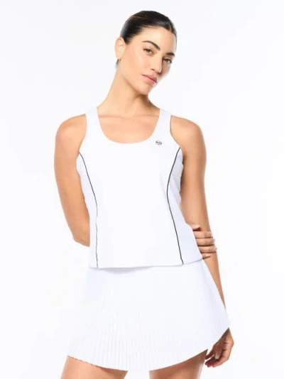 Sergio Tacchini Tessa Scoop Neck Tank In Neutral