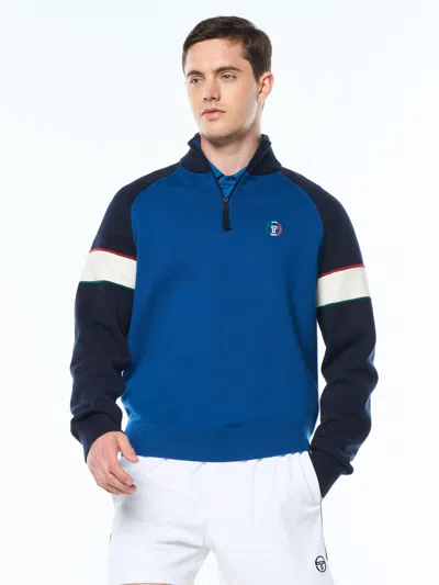 Sergio Tacchini Tricolore Quater-zip Sweater In Multi