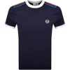 Sergio Tacchini Triste T Shirt Maritime Blue In Blue