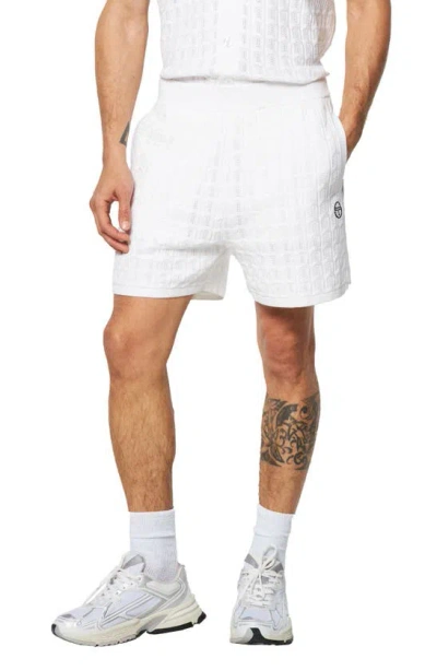 Sergio Tacchini Ulivo Knit Shorts In Brilliant White