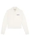 Sergio Tacchini Veneto Velour Long Sleeve Polo In White