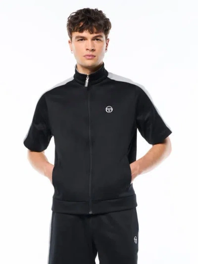 Sergio Tacchini Viscotti Short Sleeve Track Jacket In Black