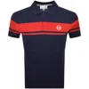 Sergio Tacchini Young Line Polo T Shirt Navy In Blue