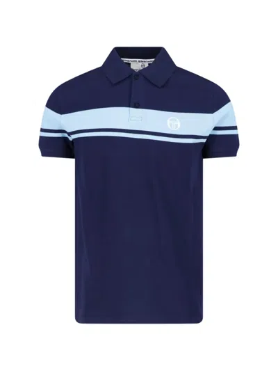 Sergio Tacchini Youngline Striped-detail Polo Shirt In Blue