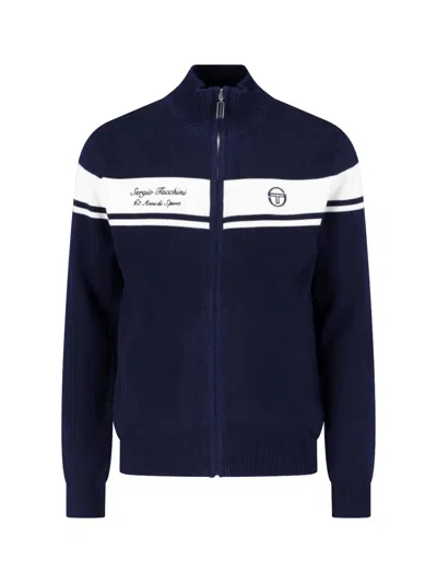 Sergio Tacchini Zip Hoodie "60th Aniversary Campomasters" In Blue
