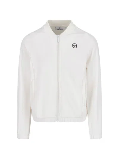 Sergio Tacchini Zip Hoodie "egeo" In White