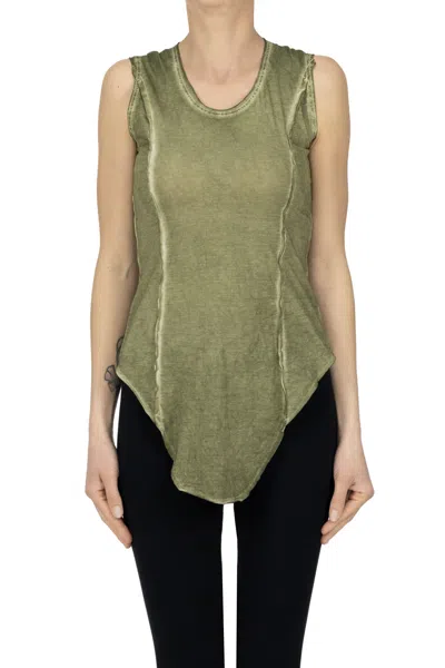 Serien°umerica Asymmetric Tank Top In Green