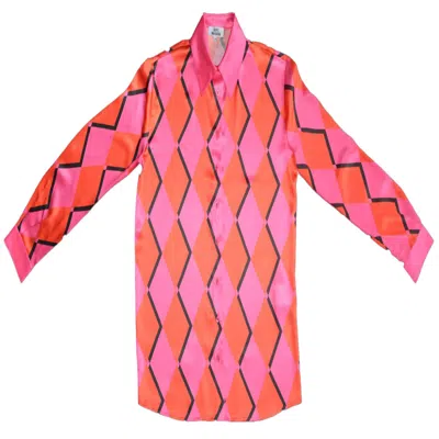 Serife Philomène Women's Red / Pink / Purple The Ada Shirt In Multi