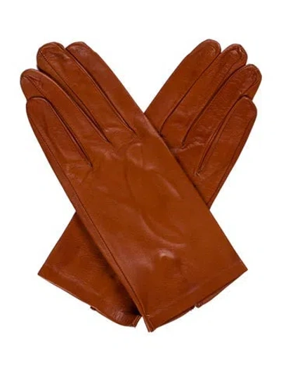 Pre-owned Sermoneta Gloves Brown Leather Gloves