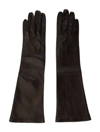 Pre-owned Sermoneta Gloves Brown Leather Gloves