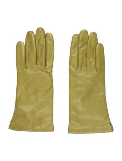 Pre-owned Sermoneta Gloves Hand Gloves In Green