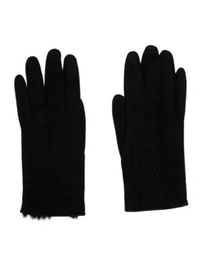 Pre-owned Sermoneta Gloves Winter Gloves In Black