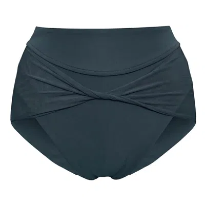 Serotone Swim Women's High Cut Twist Bottoms - Blue Stone