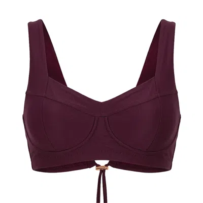 Serotone Swim Women's Red The Swim Bra - Bordo In Burgundy