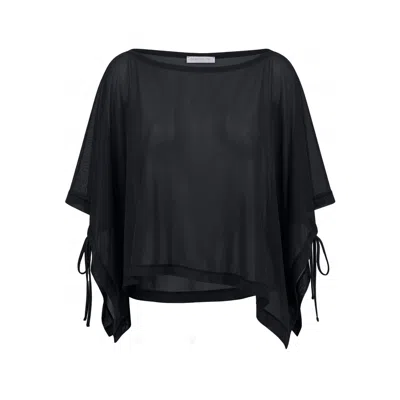 Serotone Swim Women's Swim Cover Up Mesh Rectangle Top - Black