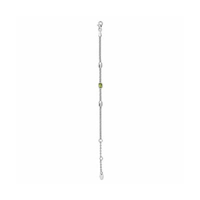 Serotonin Complice Women's Green / Silver Bracelet With Peridot In Green/silver