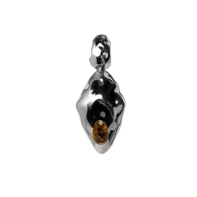 Serotonin Complice Women's Silver / Yellow Pendant Molecule Trinity S With Yellow Sapphire In Pink
