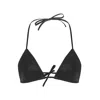 Serotoninn Women's Black Faux Leather Bra Top In Black