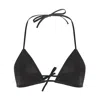 Serotoninn Women's Black Velvet Bra Top