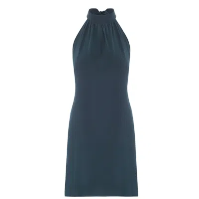 Serotoninn Women's Halter Neck Dress In Blue