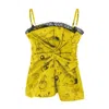 Serotoninn Women's Lemon - Yellow Corset With Fancy Print In Yellow