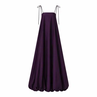 Serotoninn Women's Purple Sunna Ballon Hem Maxi Dress In Plum