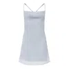 Serotoninn Women's Silver Lurex Mini Dress With Cross At The Back
