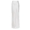 Serotoninn Women's White Silk Maxi Skirt Ecru