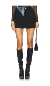 Ser.o.ya Addison Mini Skirt In Black & Denim