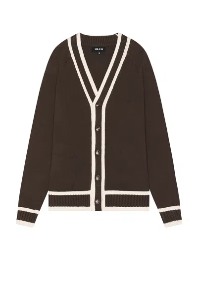 Ser.o.ya Aiden Knit Cardigan In Brown