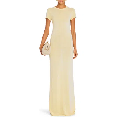 Ser.o.ya Airess Knit Maxi Dress In Pastel Yellow