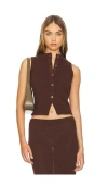Ser.o.ya Alani Knit Vest In Brown