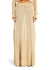 Ser.o.ya Alice Metallic Knit Maxi Skirt In Gold