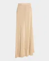Shop Ser.o.ya Alice Metallic Knit Maxi Skirt In Gold