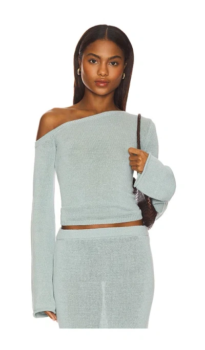 Ser.o.ya Alivia Knit Top In Gray
