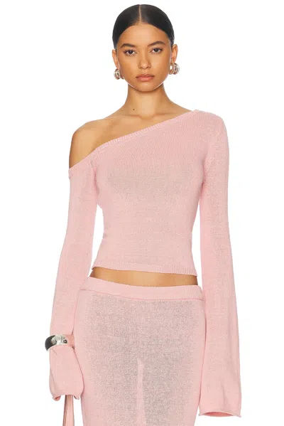 Ser.o.ya Alivia Knit Top In Coral Blush