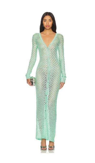 Ser.o.ya Allison Crochet Cardigan In Seafoam